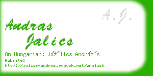 andras jalics business card
